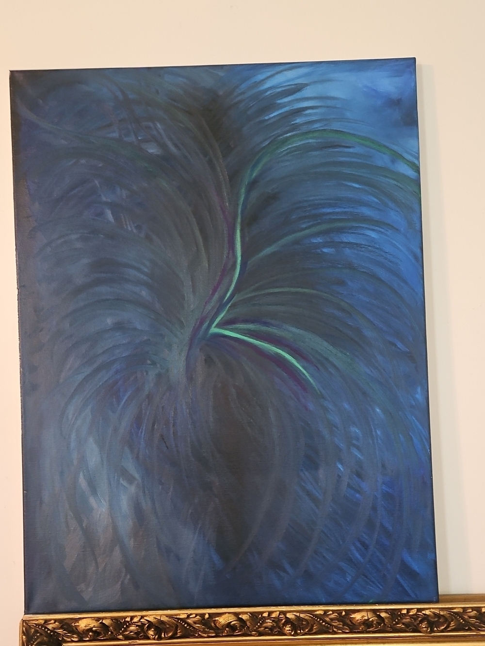 Abstract Blue Swirl Wall Art - Blue & Teal